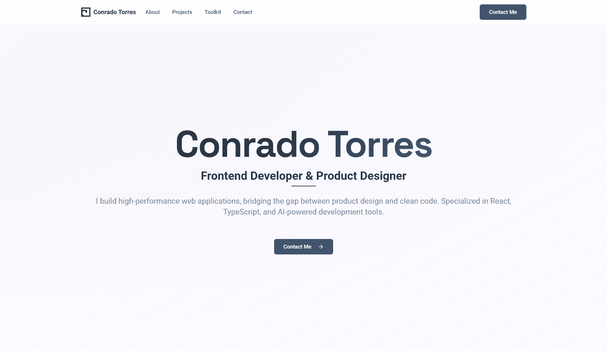 Captura de My Personal Portfolio (Open Source)